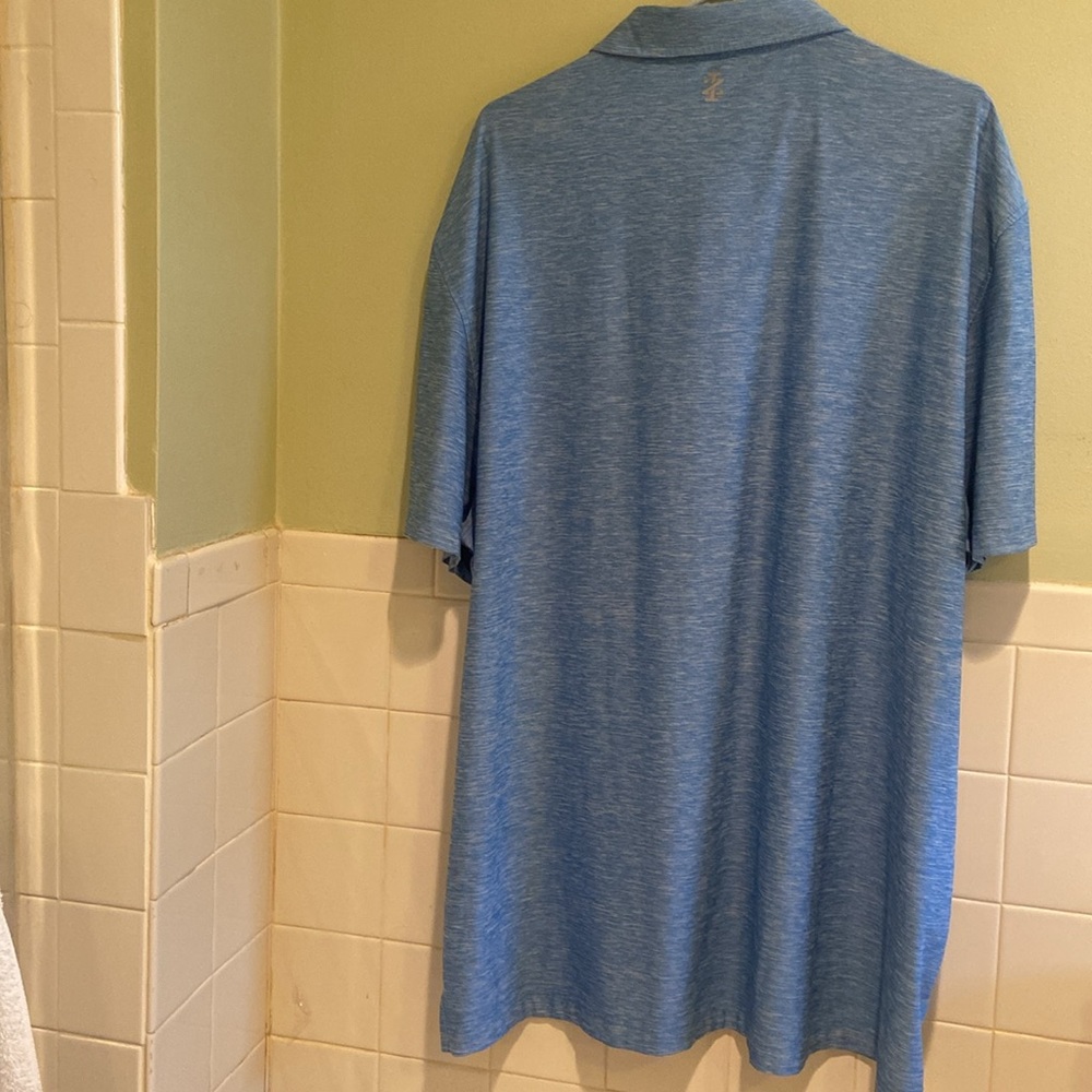 💙Izod Golf With Stretch Polo Shirt Size XXL Blue Short Sleeve - Picture 2 of 8